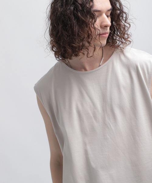 HARE（ハレ）の「ユルノースリーブカット(HARE)（Tシャツ/カットソー・メンズ・ブラック/グレー/ライトブラウン/ブルー/パープル/グレー系その他・FREE）」の11枚目の写真