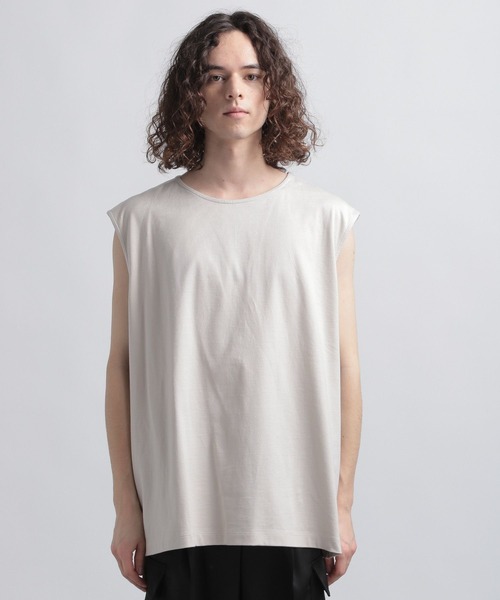 HARE（ハレ）の「ユルノースリーブカット(HARE)（Tシャツ/カットソー・メンズ・ブラック/グレー/ライトブラウン/ブルー/パープル/グレー系その他・FREE）」の16枚目の写真