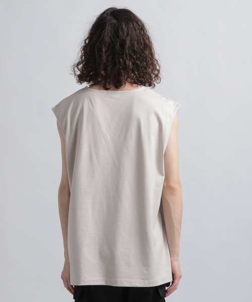 HARE（ハレ）の「ユルノースリーブカット(HARE)（Tシャツ/カットソー・メンズ・ブラック/グレー/ライトブラウン/ブルー/パープル/グレー系その他・FREE）」の18枚目の写真