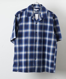 garsonwave（ギャルソンウェーブ）の「ゆったりシルエットオンブレチェックオープンカラー半袖シャツ(GW)（シャツ/ブラウス）」