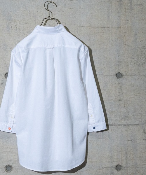 Candy Fantasy(キャンディーファンタジー)の「【a】オックスカラーボタンアニマル刺繍七分袖レギュラーシャツ(シャツ/ブラウス・メンズ・ホワイト/サックスブルー/イエロー/マルチ/ネイビー/ライトグリーン・MEDIUM/LARGE/X-LARGE)」の9枚目の写真