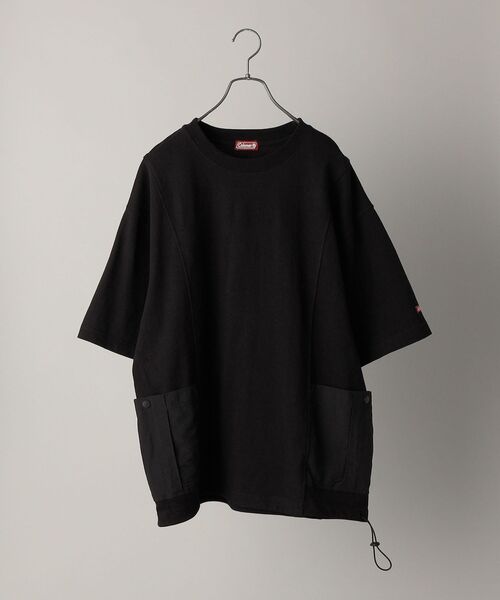 COLEMAN(コールマン)の「*Coleman: ビッグシルエット サイドポケット Tシャツ(Tシャツ/カットソー・メンズ・ブラック/オフホワイト/オリーブ・MEDIUM/LARGE/SMALL)」の2枚目の写真