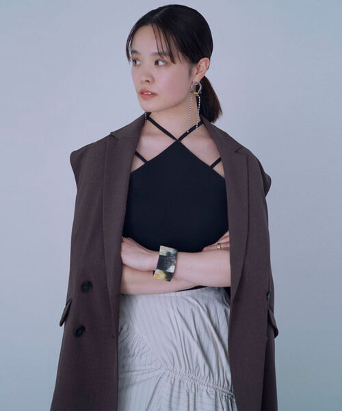 Ray BEAMS（レイビームス）の「Ray BEAMS / ホルターネック カップ付き キャミソール（キャミソール・レディース・ブラック/イエロー/レッド・ONE SIZE）」の2枚目の写真