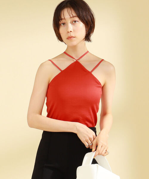 Ray BEAMS（レイビームス）の「Ray BEAMS / ホルターネック カップ付き キャミソール（キャミソール・レディース・ブラック/イエロー/レッド・ONE SIZE）」の11枚目の写真