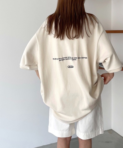 CANAL JEAN（キャナルジーン）の「choice_cnl(チョイス) 刺繍オーバーサイズポロシャツ（ポロシャツ・レディース・ネイビー/アイボリー・38）」の16枚目の写真