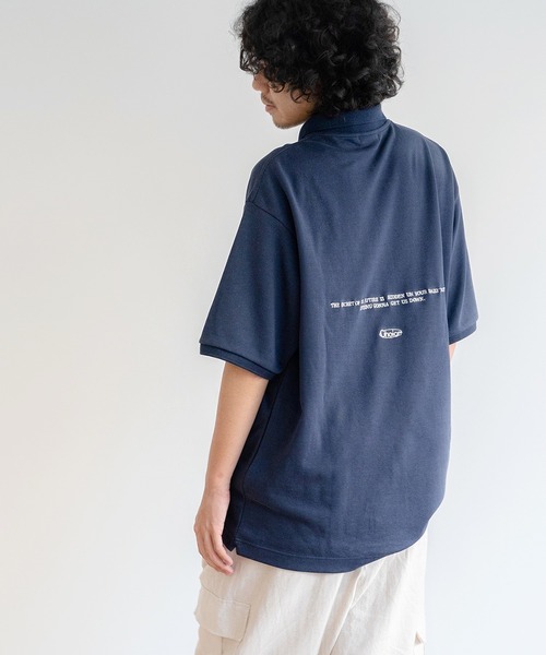 CANAL JEAN（キャナルジーン）の「choice_cnl(チョイス) 刺繍オーバーサイズポロシャツ（ポロシャツ・レディース・ネイビー/アイボリー・38）」の15枚目の写真