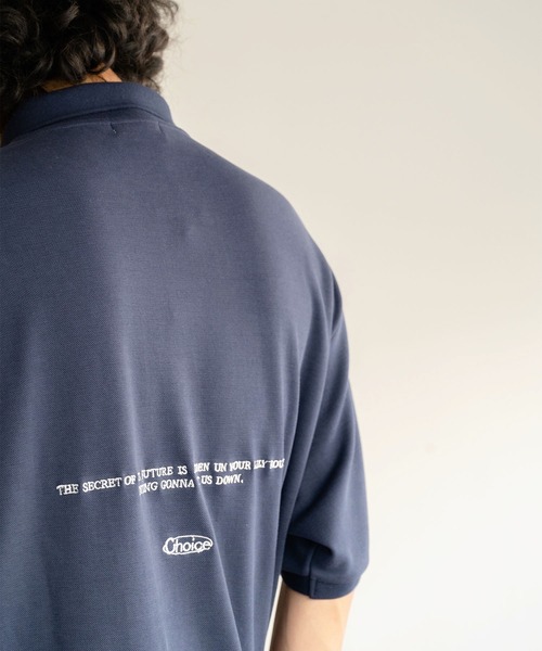 CANAL JEAN（キャナルジーン）の「choice_cnl(チョイス) 刺繍オーバーサイズポロシャツ（ポロシャツ・レディース・ネイビー/アイボリー・38）」の12枚目の写真