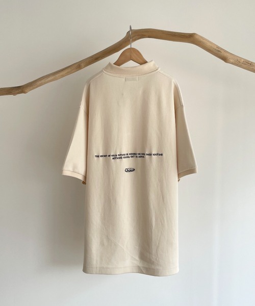 CANAL JEAN（キャナルジーン）の「choice_cnl(チョイス) 刺繍オーバーサイズポロシャツ（ポロシャツ・レディース・ネイビー/アイボリー・38）」の4枚目の写真