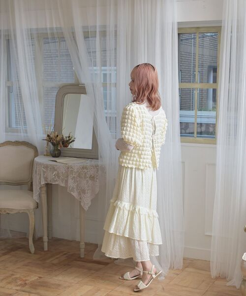 ems excite(エムズエキサイト)の「レースティアードスカート(スカート・レディース・ブルー/アイボリー/オフホワイト・FREE)」の17枚目の写真