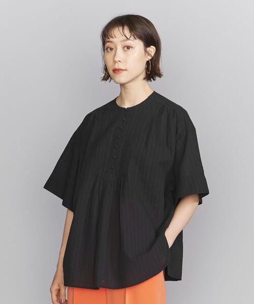 BEAUTY&amp;YOUTH UNITED ARROWS - Beauty&amp;youth 5部袖ブラウス 楽天市場】BY∴ ギャザーボリューム5分袖ブラウス −手洗い