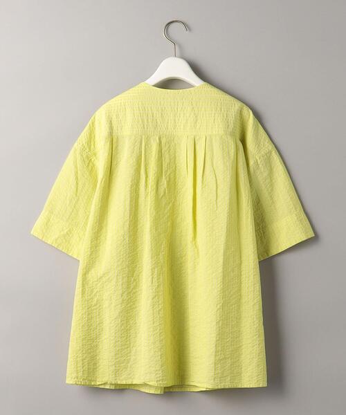 BEAUTY&YOUTH UNITED ARROWS(ビューティーアンドユースユナイテッドアローズ)の「コットンサッカー フロントボタン 5分袖 ブラウス -ウォッシャブル-(シャツ/ブラウス・レディース・ブラック/ホワイト/ライム・FREE)」の22枚目の写真