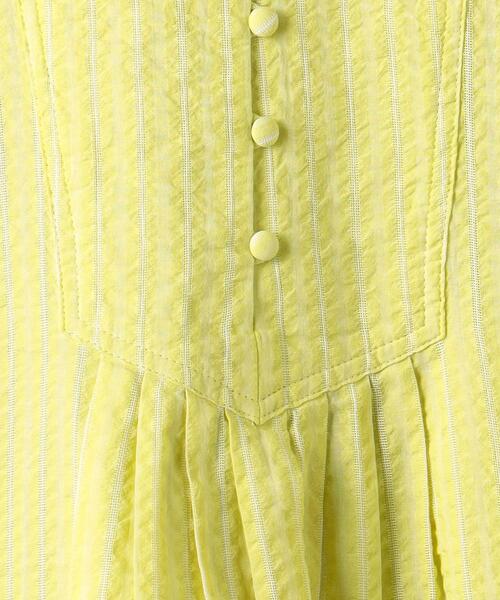 BEAUTY&YOUTH UNITED ARROWS(ビューティーアンドユースユナイテッドアローズ)の「コットンサッカー フロントボタン 5分袖 ブラウス -ウォッシャブル-(シャツ/ブラウス・レディース・ブラック/ホワイト/ライム・FREE)」の14枚目の写真