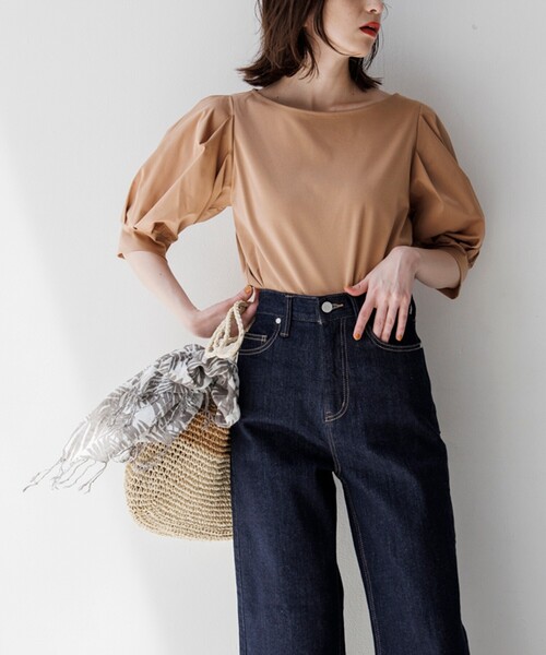 OPAQUE.CLIP(オペークドットクリップ)の「◆雑材ペーパーかぎ編みトートバッグ(トートバッグ・レディース・ベージュ/グレー/ブラック系1/ベージュ系1・00)」の8枚目の写真