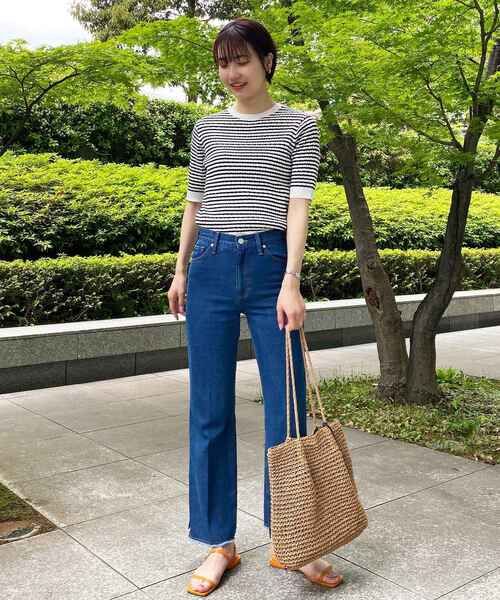 OPAQUE.CLIP(オペークドットクリップ)の「◆雑材ペーパーかぎ編みトートバッグ(トートバッグ・レディース・ベージュ/グレー/ブラック系1/ベージュ系1・00)」の12枚目の写真