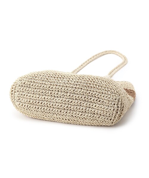 OPAQUE.CLIP(オペークドットクリップ)の「◆雑材ペーパーかぎ編みトートバッグ(トートバッグ・レディース・ベージュ/グレー/ブラック系1/ベージュ系1・00)」の22枚目の写真