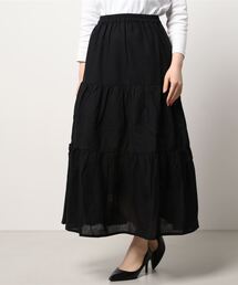 Lugnoncure | 麻混ティアードスカート(スカート)