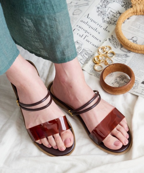 KOBE LETTUCE（コウベレタス）の「2wayフラットサンダル（サンダル・レディース・ブラック系/ブラウン系/シルバー/ブラック系その他/ホワイト系その他・L/LL/S/M）」の4枚目の写真