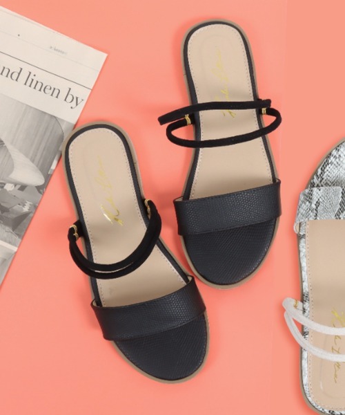 KOBE LETTUCE（コウベレタス）の「2wayフラットサンダル（サンダル・レディース・ブラック系/ブラウン系/シルバー/ブラック系その他/ホワイト系その他・L/LL/S/M）」の3枚目の写真