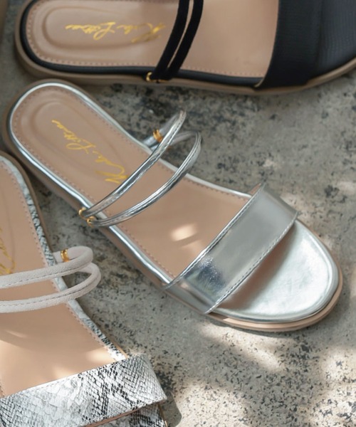 KOBE LETTUCE（コウベレタス）の「2wayフラットサンダル（サンダル・レディース・ブラック系/ブラウン系/シルバー/ブラック系その他/ホワイト系その他・L/LL/S/M）」の5枚目の写真