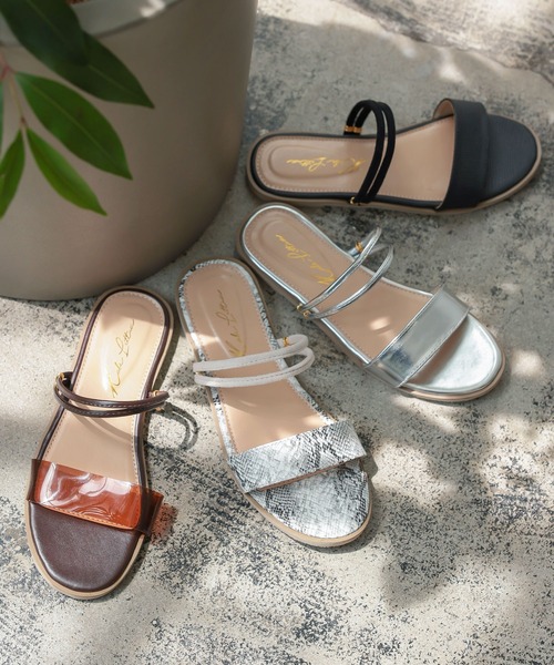 KOBE LETTUCE（コウベレタス）の「2wayフラットサンダル（サンダル・レディース・ブラック系/ブラウン系/シルバー/ブラック系その他/ホワイト系その他・L/LL/S/M）」の8枚目の写真