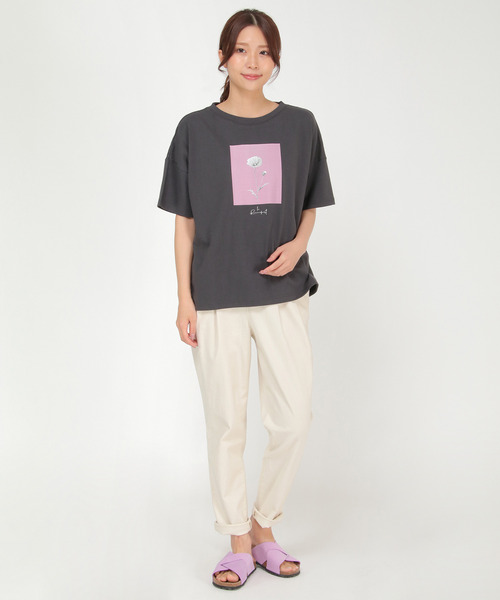 LBC（エルビーシー）の「リネンコンストレッチテーパード（その他パンツ・レディース・オレンジ/チャコールグレー/グリーン/オフホワイト・M/S/L）」の8枚目の写真