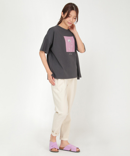 LBC（エルビーシー）の「リネンコンストレッチテーパード（その他パンツ・レディース・オレンジ/チャコールグレー/グリーン/オフホワイト・M/S/L）」の9枚目の写真