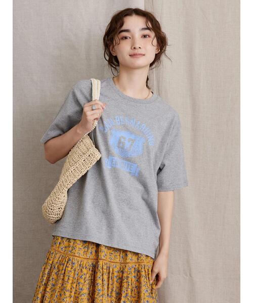 AMERICAN HOLIC(アメリカンホリック)の「バイオ加工ロゴカットプルオーバー(Tシャツ/カットソー・レディース・チャコールグレー/ネイビー/グレー系その他・L/M)」の4枚目の写真