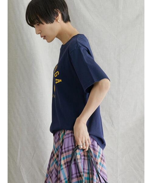 AMERICAN HOLIC(アメリカンホリック)の「バイオ加工ロゴカットプルオーバー(Tシャツ/カットソー・レディース・チャコールグレー/ネイビー/グレー系その他・L/M)」の7枚目の写真