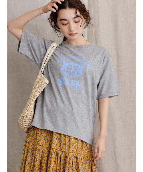AMERICAN HOLIC(アメリカンホリック)の「バイオ加工ロゴカットプルオーバー(Tシャツ/カットソー・レディース・チャコールグレー/ネイビー/グレー系その他・L/M)」の13枚目の写真