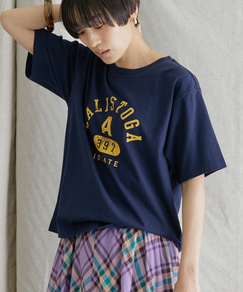 AMERICAN HOLIC(アメリカンホリック)の「バイオ加工ロゴカットプルオーバー(Tシャツ/カットソー・レディース・チャコールグレー/ネイビー/グレー系その他・L/M)」の2枚目の写真