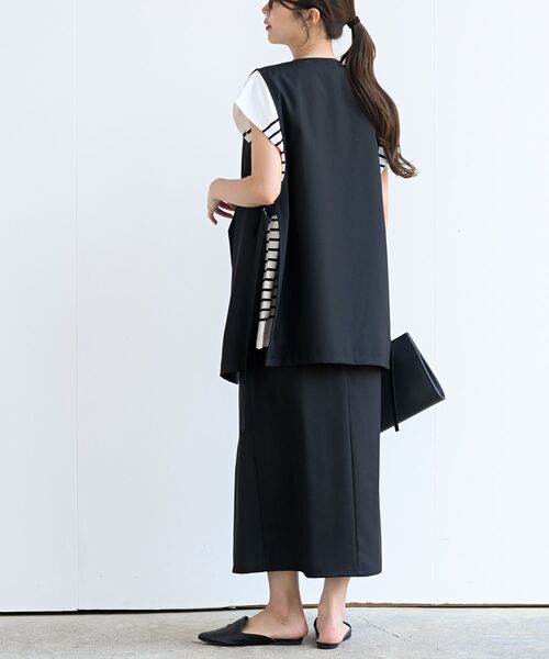 rps（アールピーエス）の「サイドベルトジレベスト（ベスト・レディース・ブラック/ベージュ系その他3/グレー系その他/アイボリー・フリー）」の15枚目の写真