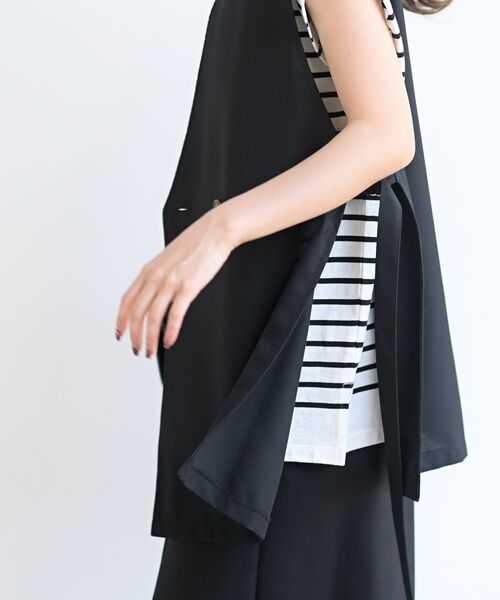 rps（アールピーエス）の「サイドベルトジレベスト（ベスト・レディース・ブラック/ベージュ系その他3/グレー系その他/アイボリー・フリー）」の18枚目の写真