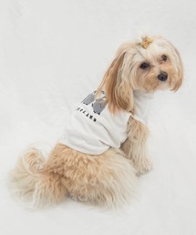 AS KNOW AS plus | ●3匹ぽこぽこ刺繍アニマルTシャツ ワンちゃん服(ペットウェア)