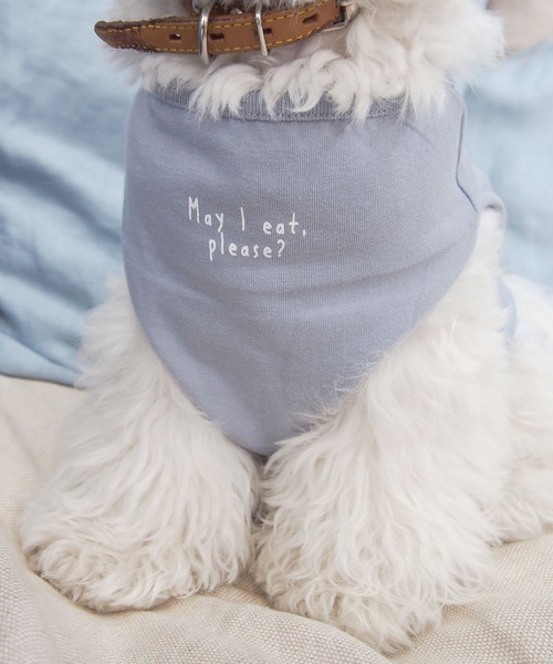 AS KNOW AS plus（アズノゥアズプラス）の「●3匹ぽこぽこ刺繍アニマルＴシャツ　ワンちゃん服（ペットウェア・レディース・オフホワイト/ブルー/オートミール/スミクロ・S/M/L）」の10枚目の写真