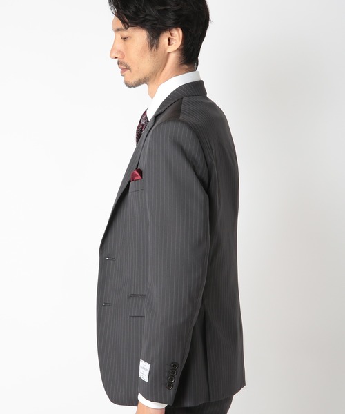 TW ストライプ柄スーツ/別売りベストあり/2ピースビジネス