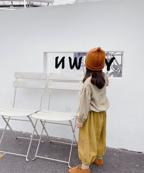 aimoha（アイモハ）の「aimoha-KIDS- 子供服コーデュロイ素材裾絞りパンツ（チノパンツ・キッズ・ベージュ/イエロー・90/100/110/120/80/130）」の7枚目の写真