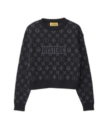 HYSTERIC GLAMOUR | MONOGRAM柄ジャカード ショートプルオーバー(ニット/セーター)