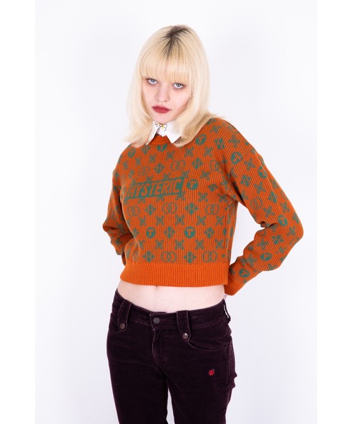 HYSTERIC GLAMOUR(ヒステリックグラマー)の「MONOGRAM柄ジャカード ショートプルオーバー(ニット/セーター・レディース・ブラック系その他/パープル系その他/オレンジ系その他・FREE)」の8枚目の写真
