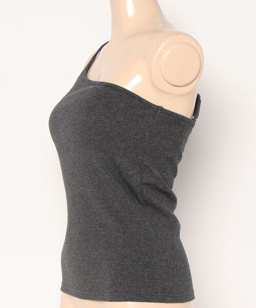 ikka（イッカ）の「テレコカップ付きワンショル（キャミソール・レディース・ベージュ/チャコールグレー/ピンク系その他・M/L）」の4枚目の写真