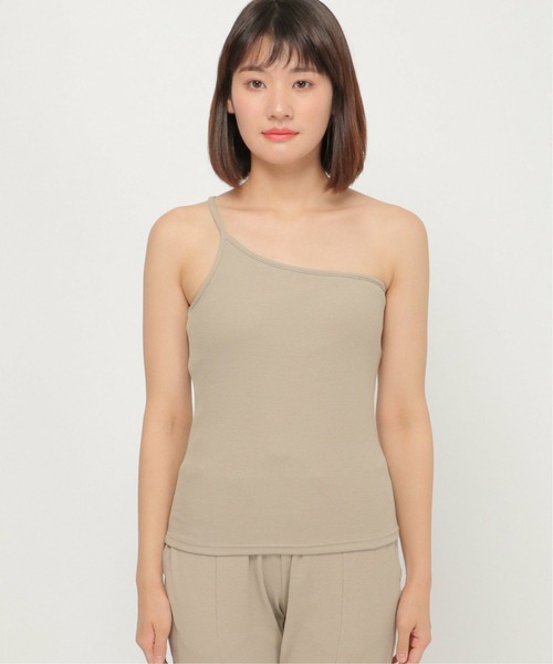ikka（イッカ）の「テレコカップ付きワンショル（キャミソール・レディース・ベージュ/チャコールグレー/ピンク系その他・M/L）」の12枚目の写真