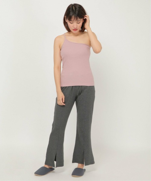 ikka（イッカ）の「テレコカップ付きワンショル（キャミソール・レディース・ベージュ/チャコールグレー/ピンク系その他・M/L）」の8枚目の写真