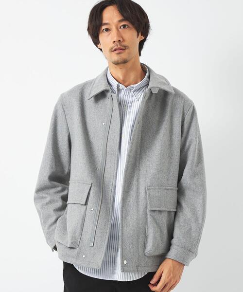 green label relaxing（グリーンレーベルリラクシング）の「BALLIS メルトン ロードジャケット ブルゾン（その他アウター・メンズ・ブラック/グレー/その他1・S/M/L/XL）」の3枚目の写真