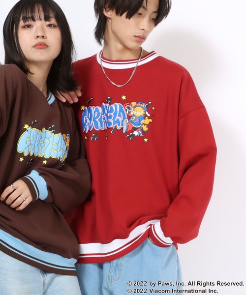 Salong hameu(サロン ハミュー)の「GARFIELD(ガーフィールド)キャラクター ロゴプリント リブライン スウェットトップス裏起毛 メンズ レディース/トレーナープルオーバー(スウェット・メンズ・ホワイト/ブラック/ブラウン/レッド・XL/M/L)」の4枚目の写真