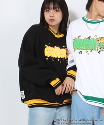 Salong hameu（サロン ハミュー）の「GARFIELD（ガーフィールド）キャラクター ロゴプリント リブライン スウェットトップス裏起毛 メンズ レディース/トレーナープルオーバー（スウェット・メンズ）」