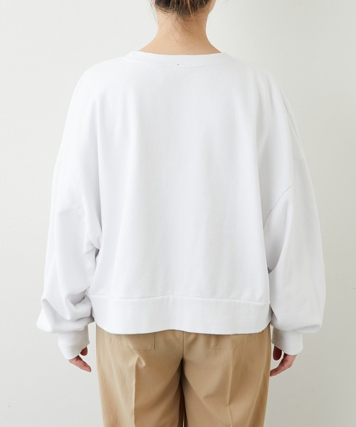 GALLARDAGALANTE(ガリャルダガランテ)の「ドルマンショートロゴスェット【オンラインストア限定商品】(スウェット・レディース・ネイビー/オフホワイト・FREE)」の16枚目の写真