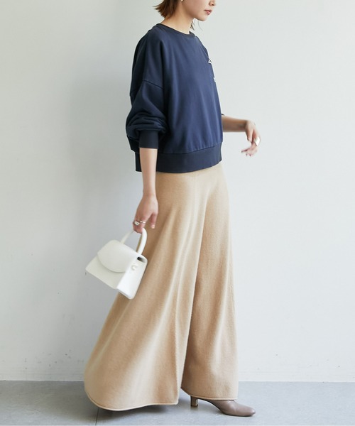 GALLARDAGALANTE(ガリャルダガランテ)の「ドルマンショートロゴスェット【オンラインストア限定商品】(スウェット・レディース・ネイビー/オフホワイト・FREE)」の7枚目の写真