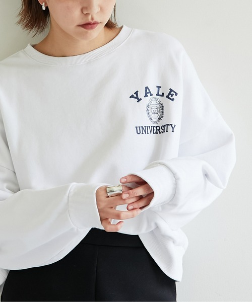 GALLARDAGALANTE(ガリャルダガランテ)の「ドルマンショートロゴスェット【オンラインストア限定商品】(スウェット・レディース・ネイビー/オフホワイト・FREE)」の10枚目の写真