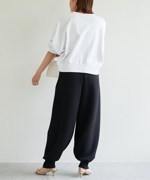 GALLARDAGALANTE(ガリャルダガランテ)の「ドルマンショートロゴスェット【オンラインストア限定商品】(スウェット・レディース・ネイビー/オフホワイト・FREE)」の13枚目の写真