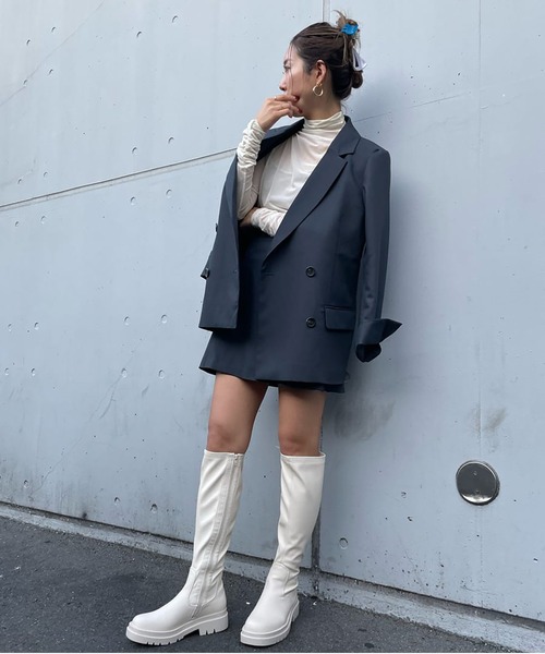 FREE'S MART（フリーズマート）の「ストレッチロングブーツ（ブーツ・レディース・ホワイト/ブラック・SMALL/MEDIUM）」の15枚目の写真