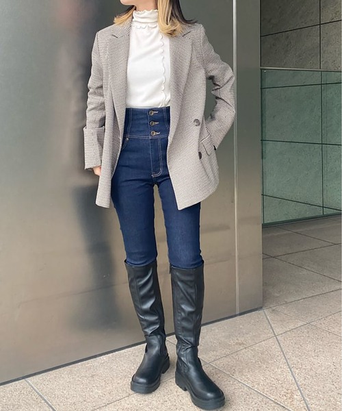 FREE'S MART（フリーズマート）の「ストレッチロングブーツ（ブーツ・レディース・ホワイト/ブラック・SMALL/MEDIUM）」の13枚目の写真